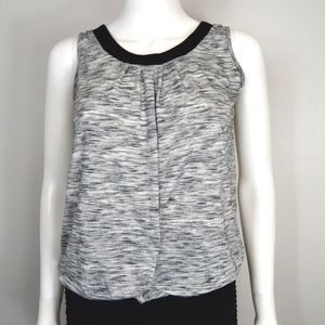 LOFT Black & Grey Sleeveless Top